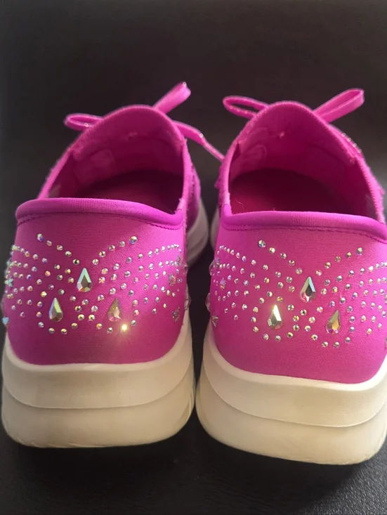 Skechers Hands Free Slip-ins Ultra Flex 4.0 Gemstone Glow Fuchsia/Pink Size 7.5 - Picture 5 of 8